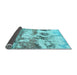 Sideview of Abstract Light Blue Contemporary Rug, con1021lblu