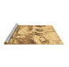 Sideview of Machine Washable Abstract Brown Contemporary Rug, wshcon1021brn