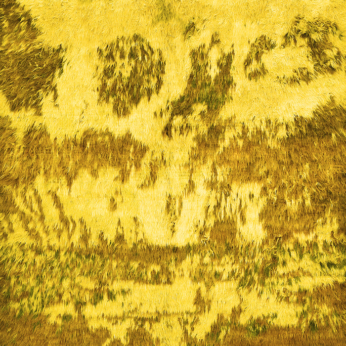 Abstract Yellow Contemporary Rug, con1021yw