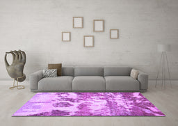 Machine Washable Abstract Purple Contemporary Area Rugs in a Living Room, wshcon1021pur