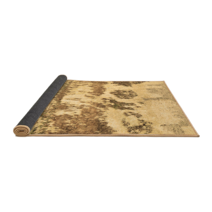 Sideview of Abstract Brown Contemporary Rug, con1021brn