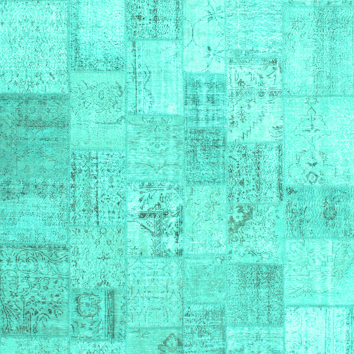 Patchwork Turquoise Transitional Rug, con1022turq