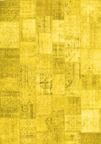 Patchwork Yellow Transitional Rug, con1022yw