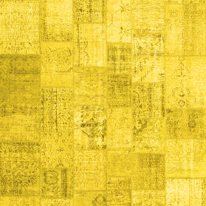 Patchwork Yellow Transitional Rug, con1022yw