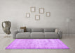 Machine Washable Abstract Purple Contemporary Area Rugs in a Living Room, wshcon1023pur