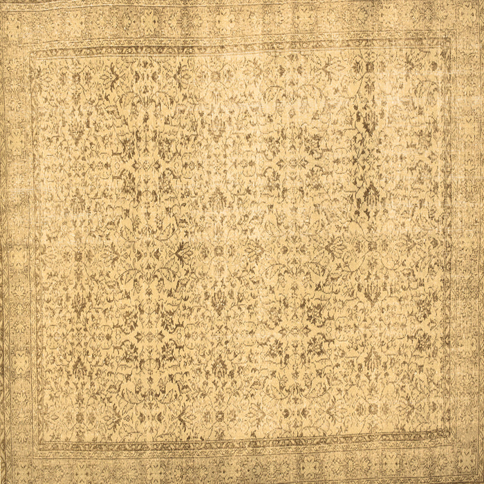 Square Abstract Brown Contemporary Rug, con1023brn