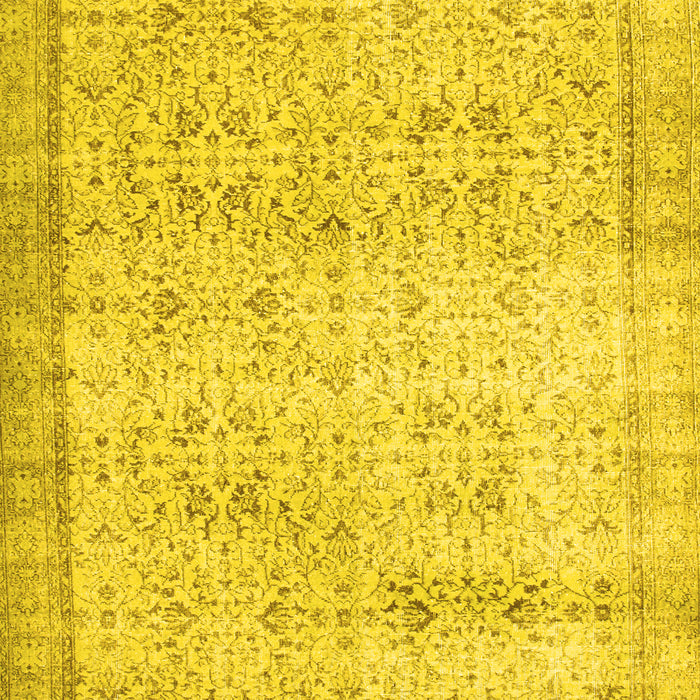 Abstract Yellow Contemporary Rug, con1023yw