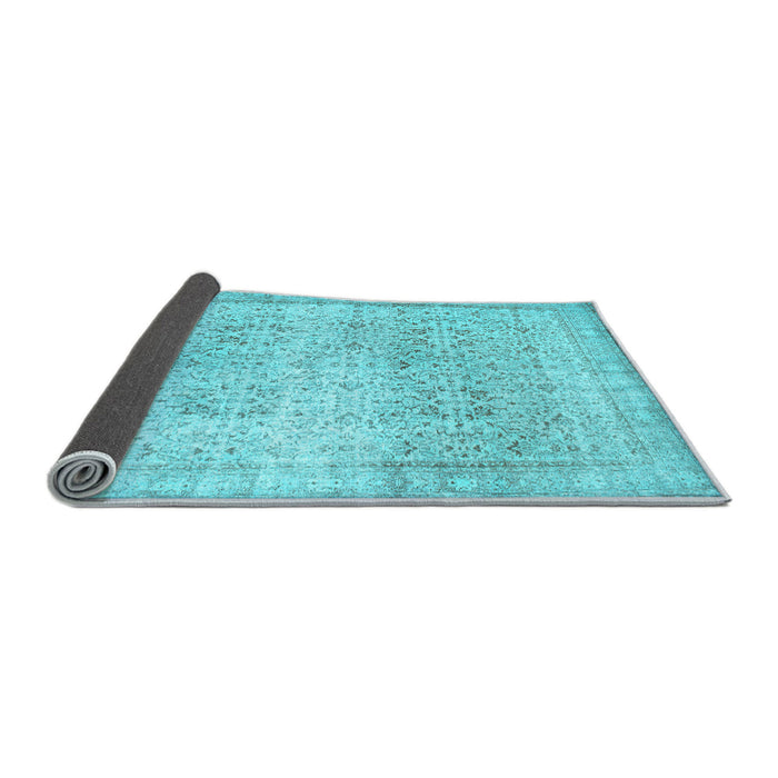 Sideview of Abstract Light Blue Contemporary Rug, con1023lblu