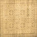 Square Machine Washable Abstract Brown Contemporary Rug, wshcon1023brn