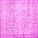 Square Abstract Pink Contemporary Rug, con1023pnk