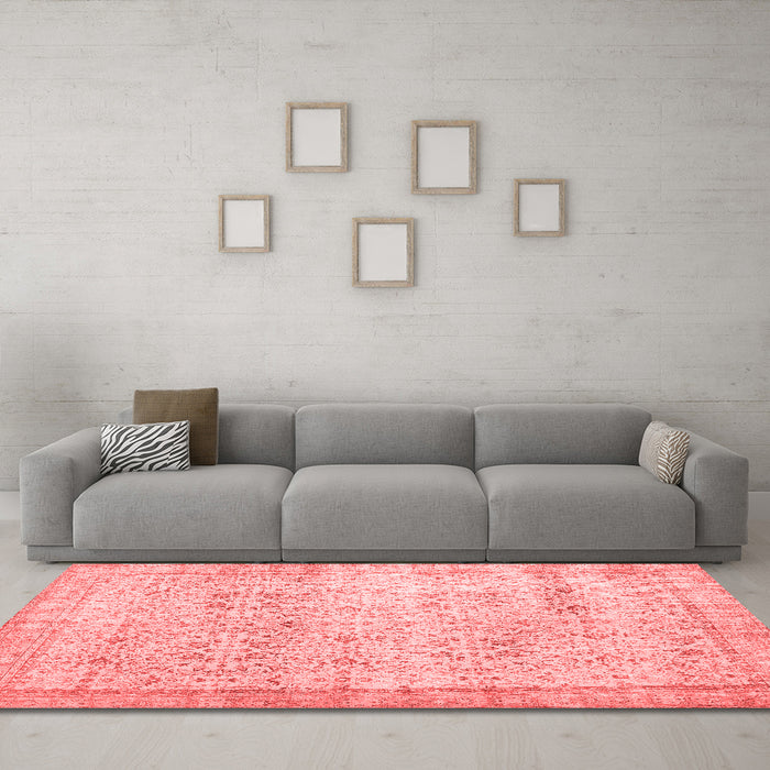 Contemporary Red Washable Rugs