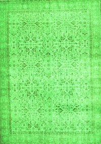 Abstract Green Contemporary Rug, con1023grn