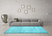 Machine Washable Abstract Light Blue Contemporary Rug in a Living Room, wshcon1023lblu
