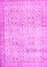 Machine Washable Abstract Pink Contemporary Rug, wshcon1023pnk