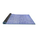 Sideview of Abstract Blue Contemporary Rug, con1023blu