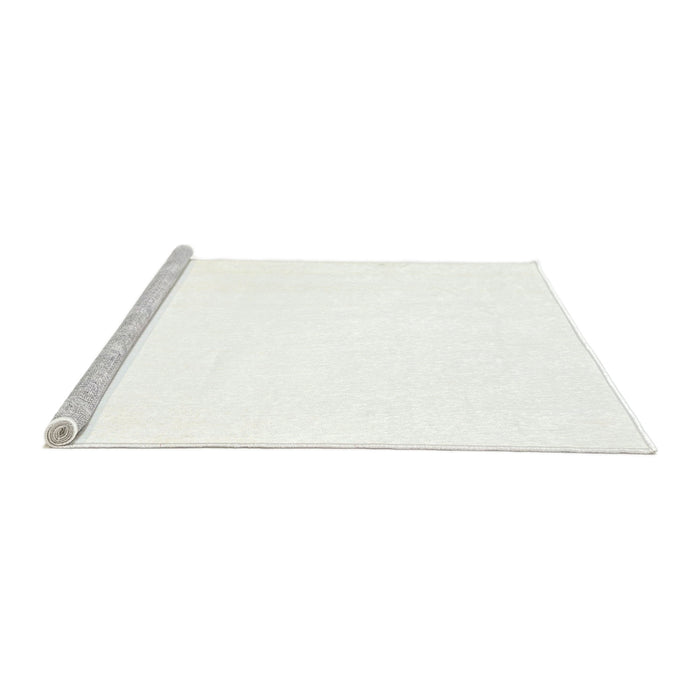 Serging Thickness of Machine Washable Contemporary Ivory White Rug, wshcon1024