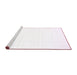 Sideview of Machine Washable Solid Pink Modern Rug, wshcon1024pnk