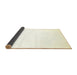 Sideview of Solid Yellow Modern Rug, con1024yw