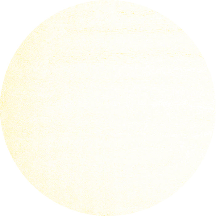 Round Machine Washable Solid Yellow Modern Rug, wshcon1024yw