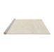 Serging Thickness of Machine Washable Contemporary Blanched Almond Beige Rug, wshcon1025