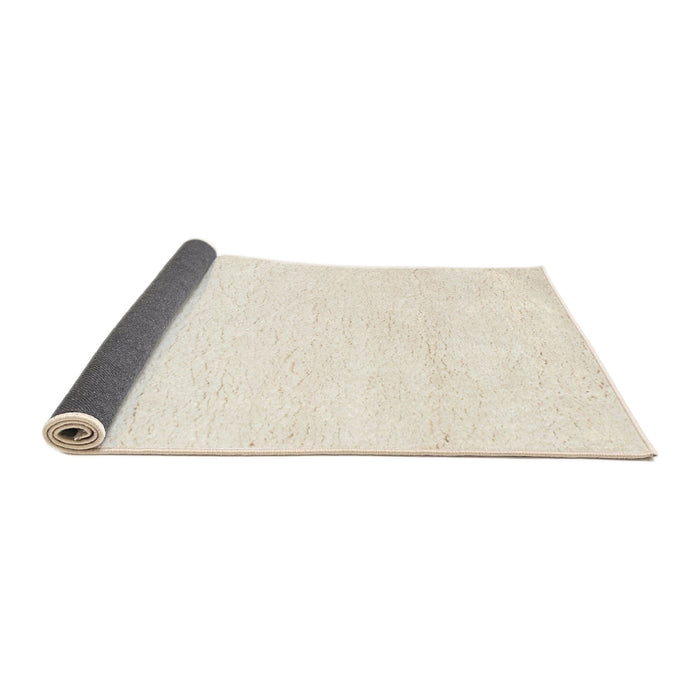 Thickness of Contemporary Blanched Almond Beige Solid Rug, con1025