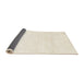 Thickness of Contemporary Blanched Almond Beige Solid Rug, con1025