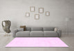 Machine Washable Solid Pink Modern Rug in a Living Room, wshcon1025pnk