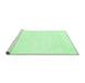 Sideview of Machine Washable Solid Emerald Green Modern Area Rugs, wshcon1025emgrn