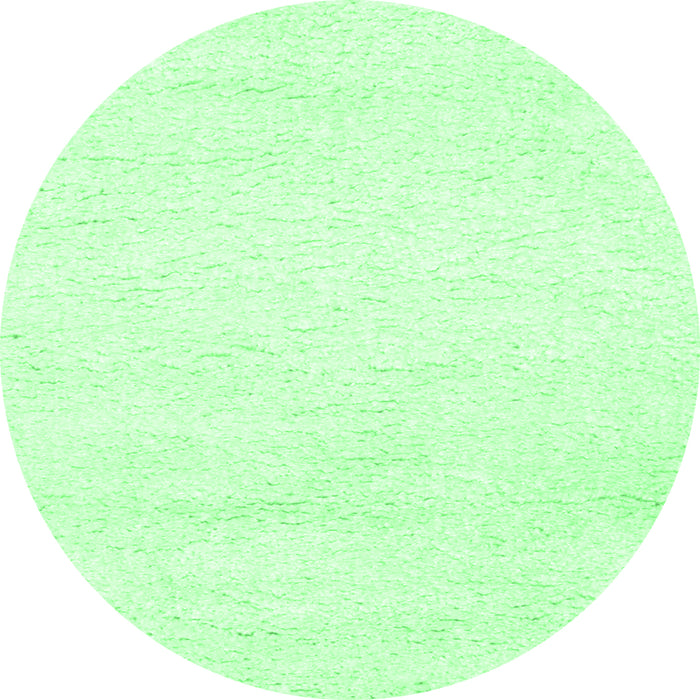 Round Machine Washable Solid Emerald Green Modern Area Rugs, wshcon1025emgrn