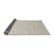 Thickness of Contemporary Pale Silver Gray Solid Rug, con1026