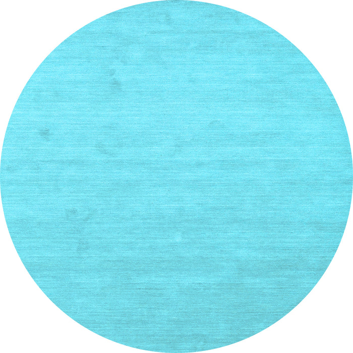 Round Solid Light Blue Modern Rug, con1026lblu