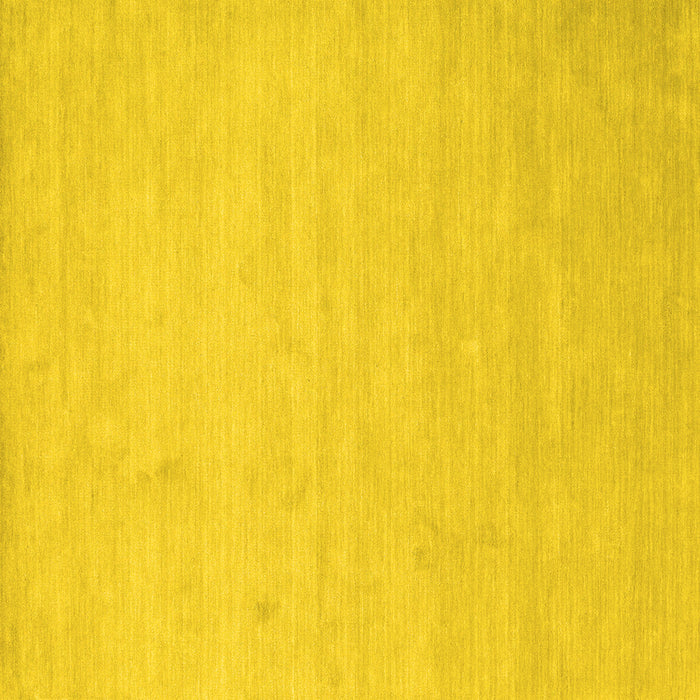Square Machine Washable Solid Yellow Modern Rug, wshcon1026yw