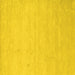 Square Machine Washable Solid Yellow Modern Rug, wshcon1026yw