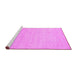 Sideview of Machine Washable Solid Pink Modern Rug, wshcon1026pnk