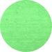 Round Solid Emerald Green Modern Rug, con1026emgrn