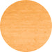 Square Solid Orange Modern Rug, con1026org