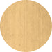 Round Solid Brown Modern Rug, con1026brn