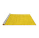Sideview of Machine Washable Solid Yellow Modern Rug, wshcon1026yw