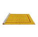 Sideview of Machine Washable Abstract Yellow Contemporary Rug, wshcon1027yw