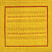 Square Machine Washable Abstract Yellow Contemporary Rug, wshcon1027yw