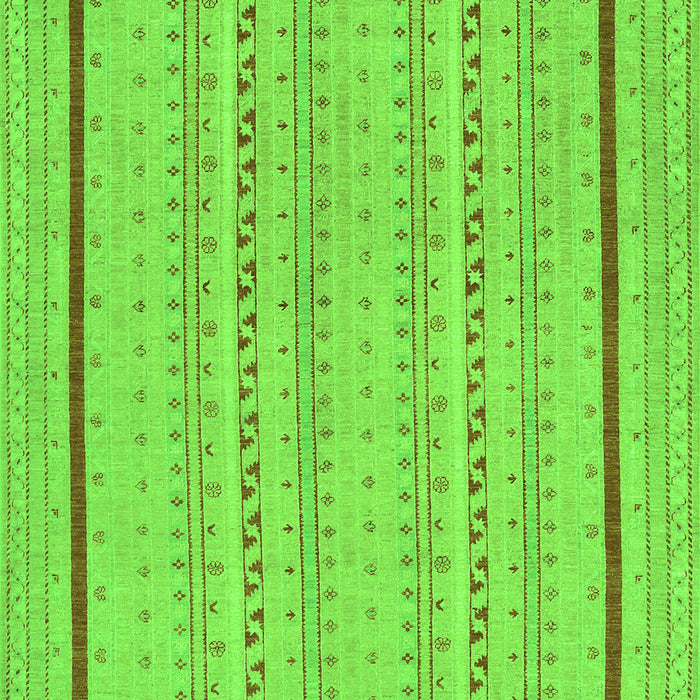 Serging Thickness of Machine Washable Abstract Green Contemporary Area Rugs, wshcon1027grn