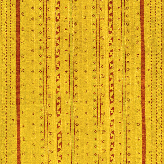 Machine Washable Abstract Yellow Contemporary Rug, wshcon1027yw
