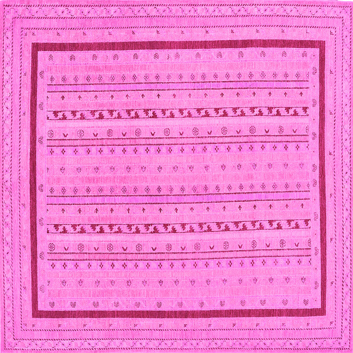 Square Abstract Pink Contemporary Rug, con1027pnk