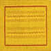 Square Abstract Yellow Contemporary Rug, con1027yw