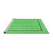 Sideview of Machine Washable Abstract Emerald Green Contemporary Area Rugs, wshcon1027emgrn