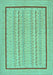 Machine Washable Abstract Turquoise Contemporary Area Rugs, wshcon1027turq