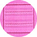 Round Abstract Pink Contemporary Rug, con1027pnk