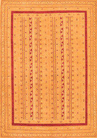 Abstract Orange Contemporary Rug, con1027org