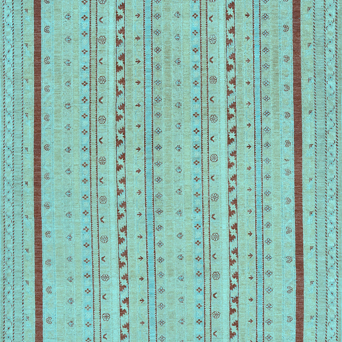Machine Washable Abstract Light Blue Contemporary Rug, wshcon1027lblu