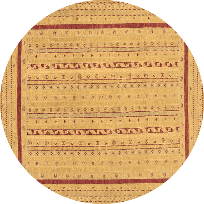 Round Machine Washable Abstract Brown Contemporary Rug, wshcon1027brn